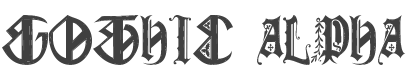 101! Gothic Alpha Font preview