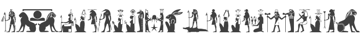 101! Hieroglyphic Dieties Font preview