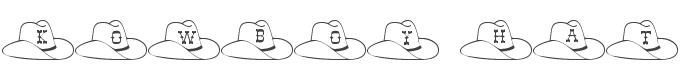 101! Kimmy's Kowboy Hat Font preview