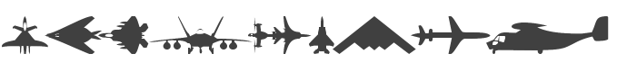 101! USAF Font preview