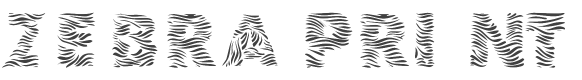 101! Zebra Print Font preview