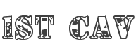 1st Cav Font preview