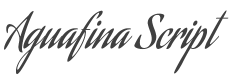 Aguafina Script Font preview