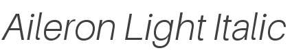 Aileron Light Italic style