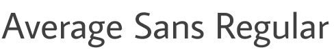Average Sans Regular Font preview