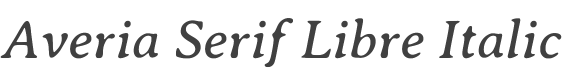Averia Serif Libre Italic style
