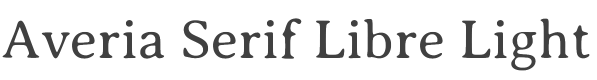 Averia Serif Libre Light style