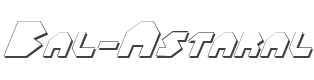 Bal-Astaral 3D Italic style