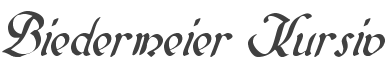 Biedermeier Kursiv Font preview