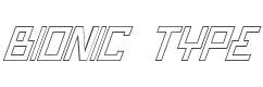 Bionic Type Outline Italic style