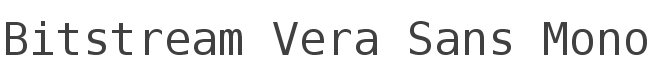 Bitstream Vera Sans Mono Font preview