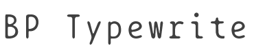 BPtypewrite Font preview