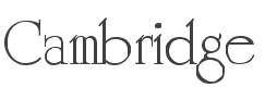 Cambridge Font preview