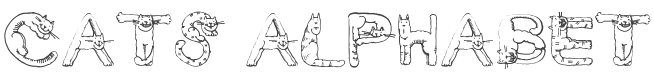 Cats Alphabet Font preview