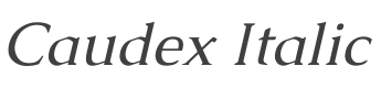 Caudex Italic style