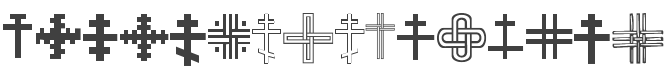 Christian Crosses III Font preview