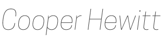 Cooper Hewitt Thin Italic style
