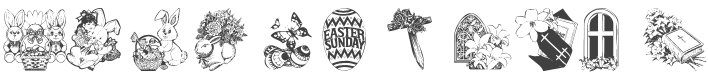 Destiny's Easter Dings Font preview