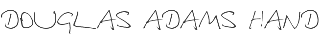 Douglas Adams Hand Font preview
