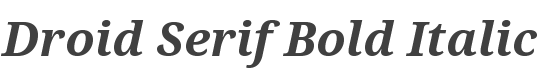 Droid Serif Bold Italic style
