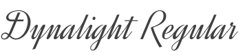 Dynalight Font preview