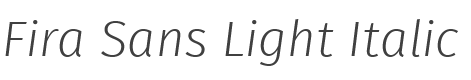 Fira Sans Light Italic style