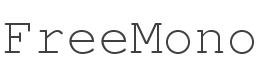 FreeMono Font preview