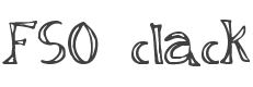 FSO clack Font preview
