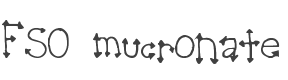 FSO mucronate Font preview