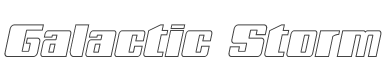 Galactic Storm Outline Italic style