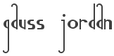 Gauss Jordan Font preview