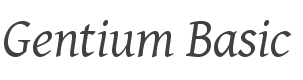 Gentium Basic Italic style