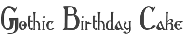 Gothic Birthday Cake Font preview