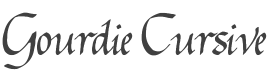 Gourdie Cursive Font preview