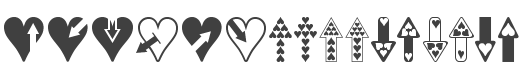 Hearts n Arrows Font preview