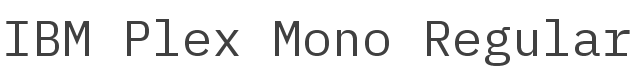 IBM Plex Mono Font preview