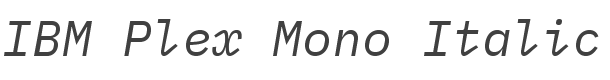 IBM Plex Mono Italic style