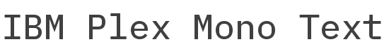IBM Plex Mono Text style