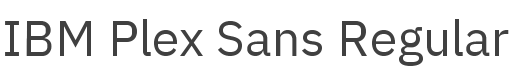IBM Plex Sans Font preview