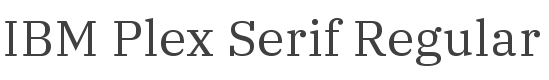 IBM Plex Serif Font preview