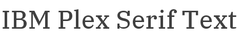 IBM Plex Serif Text style
