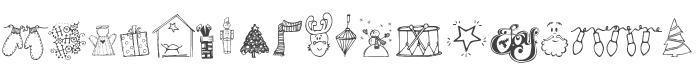 Janda Christmas Doodles Font preview