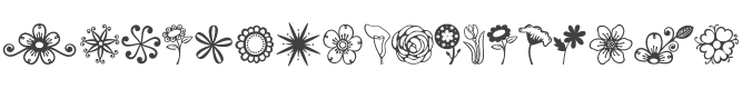 Janda Flower Doodles Font preview