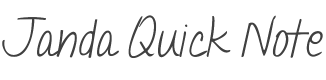 Janda Quick Note Font preview