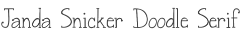 Janda Snicker Doodle Serif Font preview
