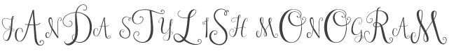 Janda Stylish Monogram Font preview