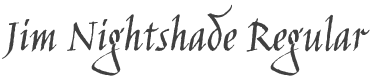 Jim Nightshade Font preview