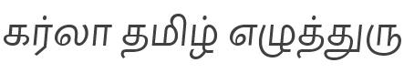 Karla Tamil Inclined Font preview