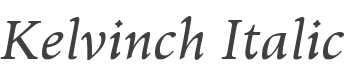 Kelvinch Italic style