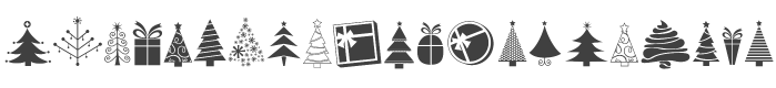 KG Christmas Trees Font preview